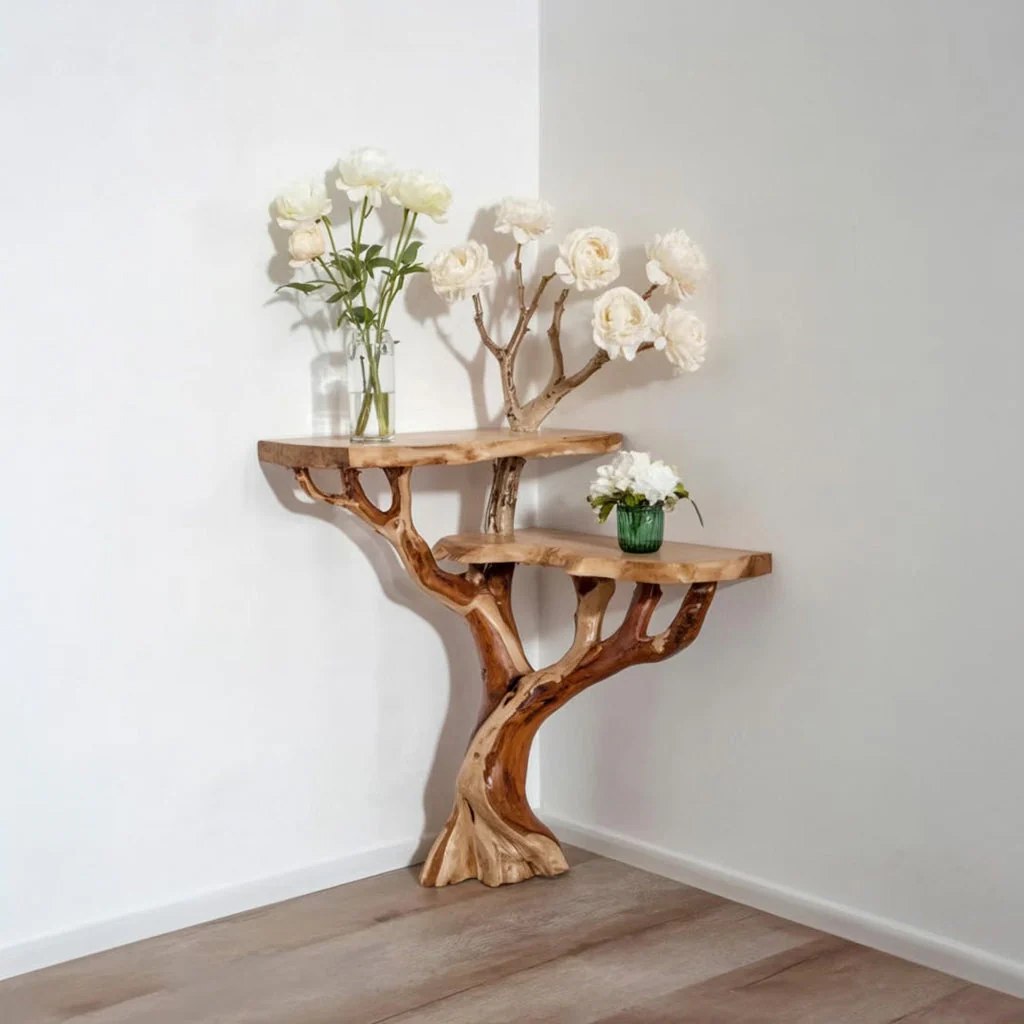 Handgemaakte Consoletafel – Rustieke Charme Met Moderne Functionaliteit