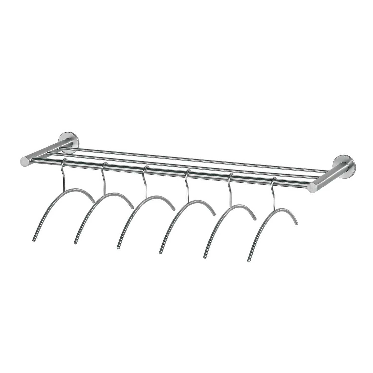 Intersteel Garderoberek incl. 6 kledinghangers – RVS | 1 meter breed