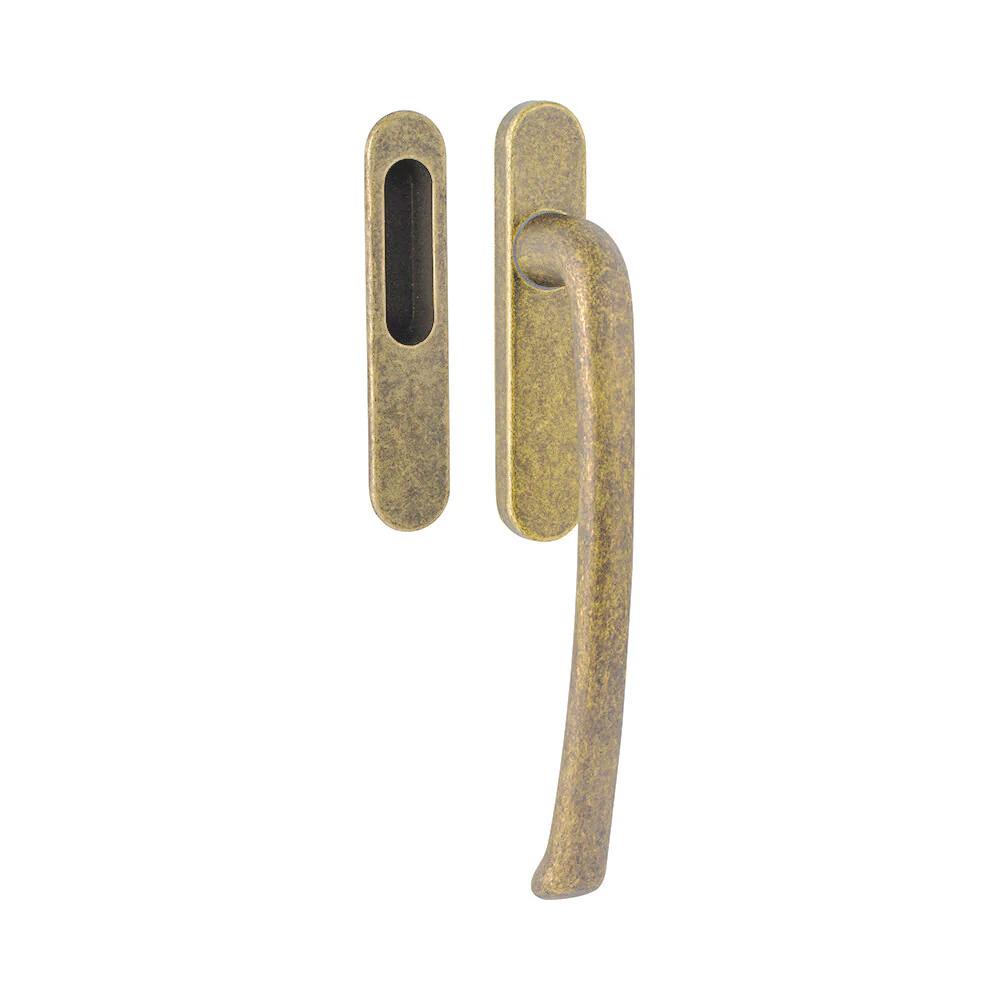 Hefschuifbeslag Priamo blind | Hardbrass | getrommeld messing