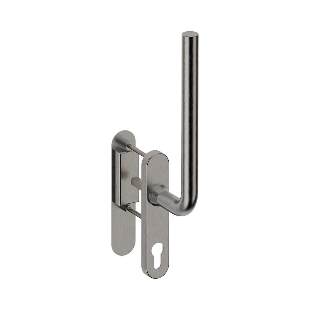 Hefschuifbeslag Oslo gebogen PC69 | Hardbrass | RVS