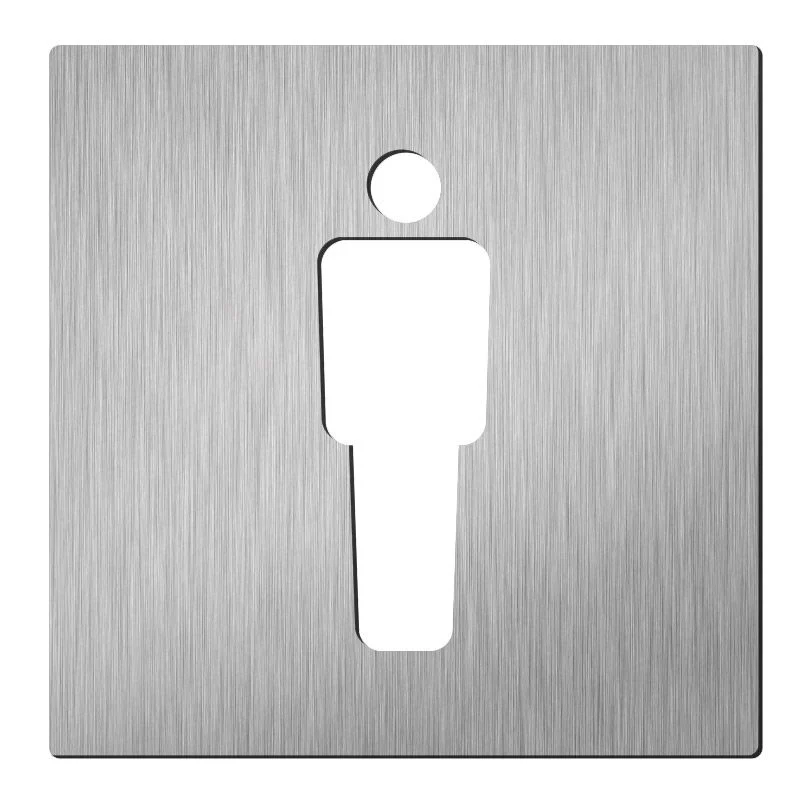 Pictogram heren vierkant | Hardbrass | RVS