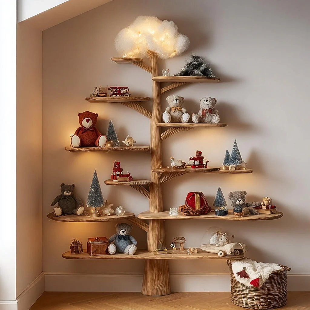 Boomplank voor Babykamer Decoratie – Handgemaakte Massief Houten Slaapkamer Decoratie Cadeau