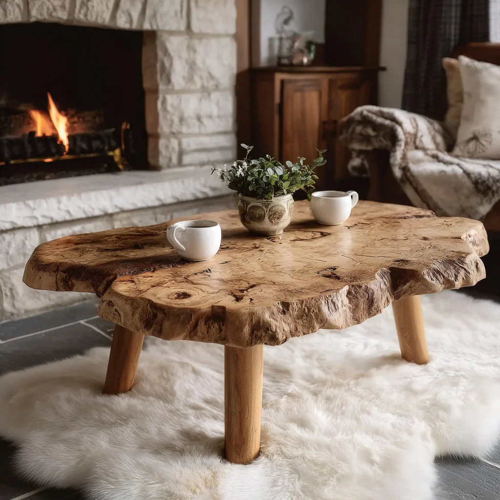 Farmhouse Massief Houten Tafel – Stijlvol Accentmeubel voor de Woonkamer