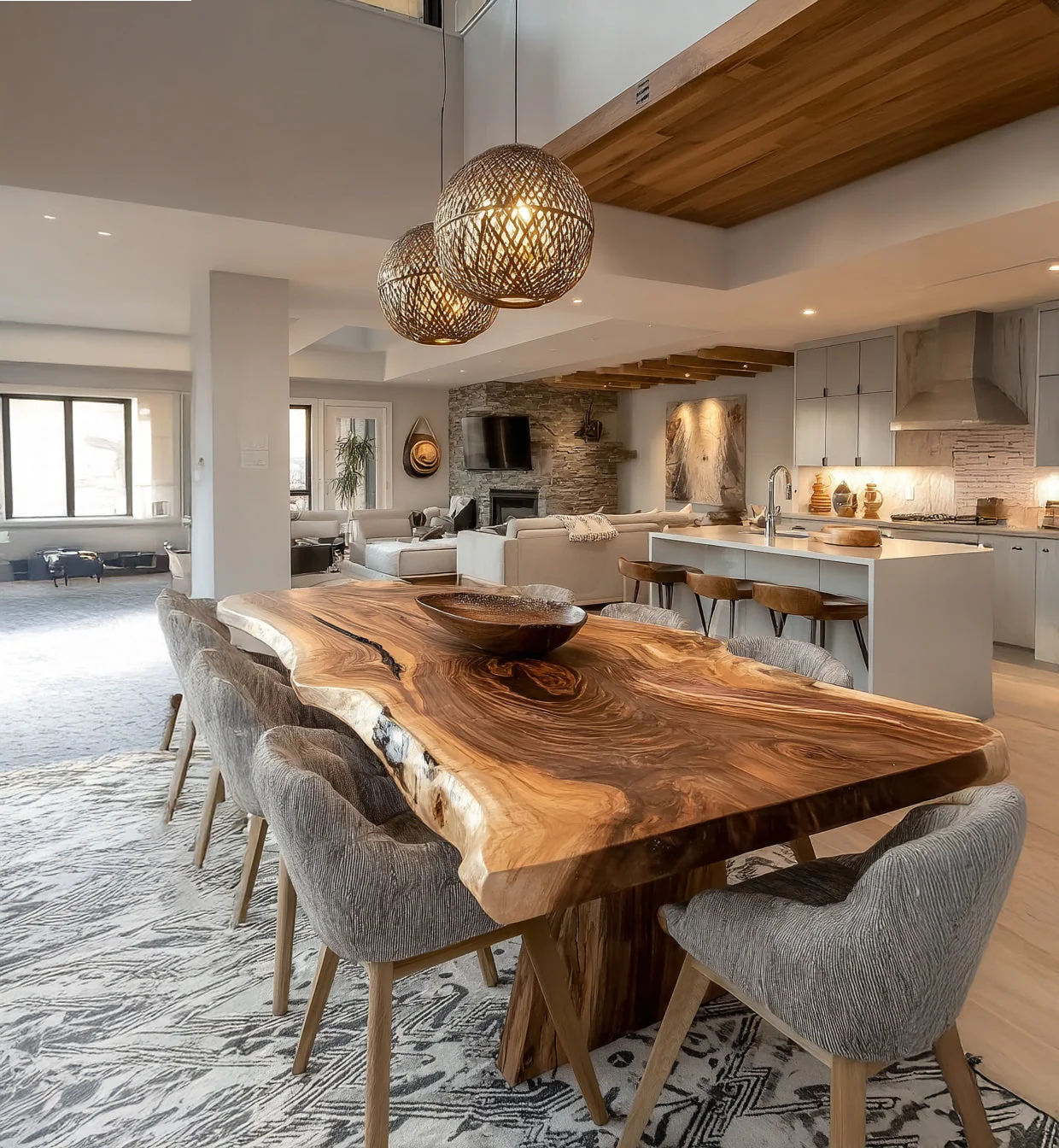Rustieke Sofa Armtafel van Massief Hout – Handgemaakt Boerderijstijl Tafelblad met Opbergruimte