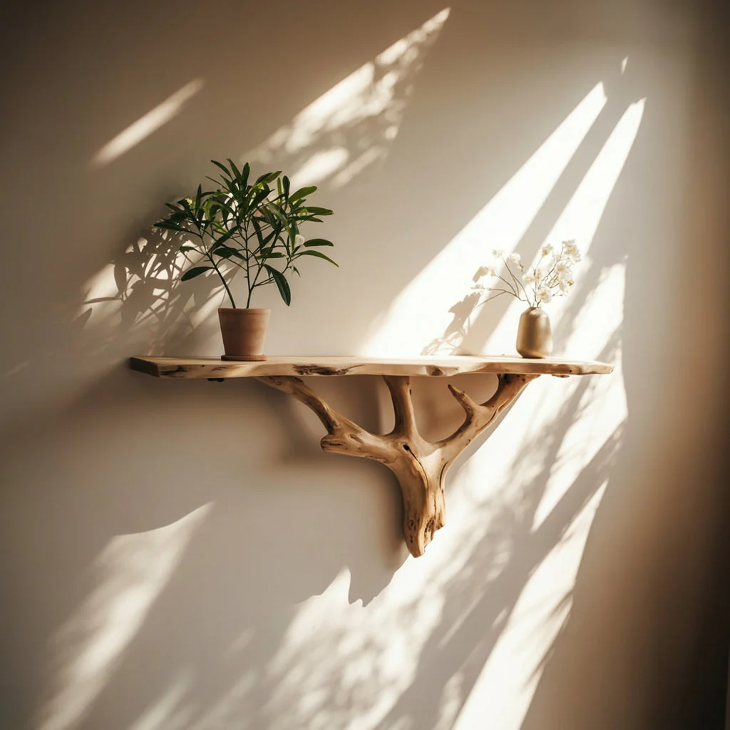 Rustieke Driftwood Plank – Handgemaakt Massief Houten Sidetable en Wanddecoratie