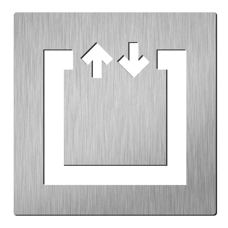 Pictogram lift vierkant | Hardbrass | RVS