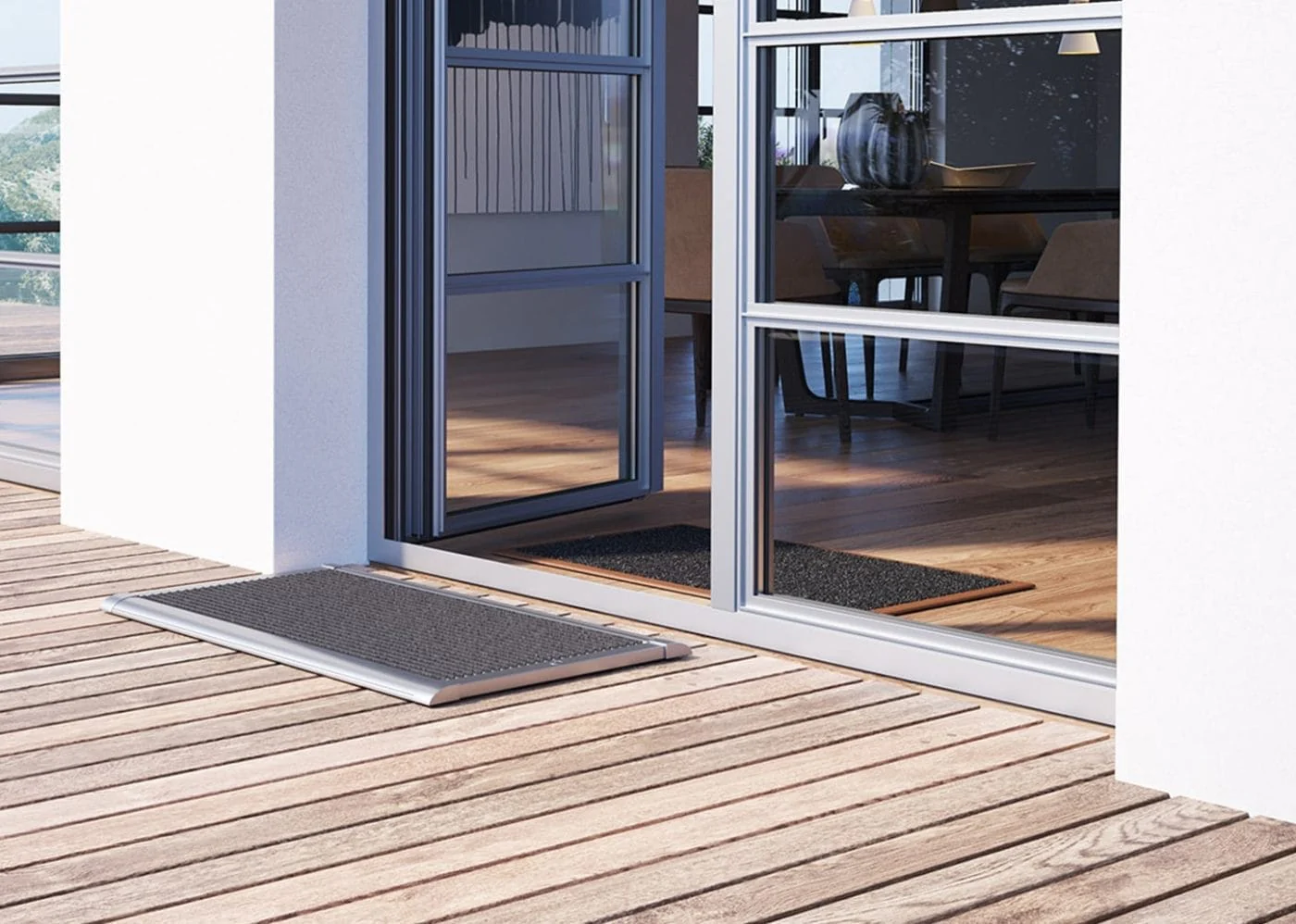Deurmat outdoor  (div. afmetingen) | RiZZ | zilver