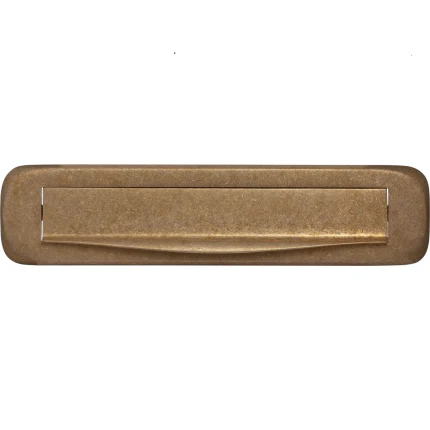Briefplaat met valklep | Mandelli | messing getrommeld