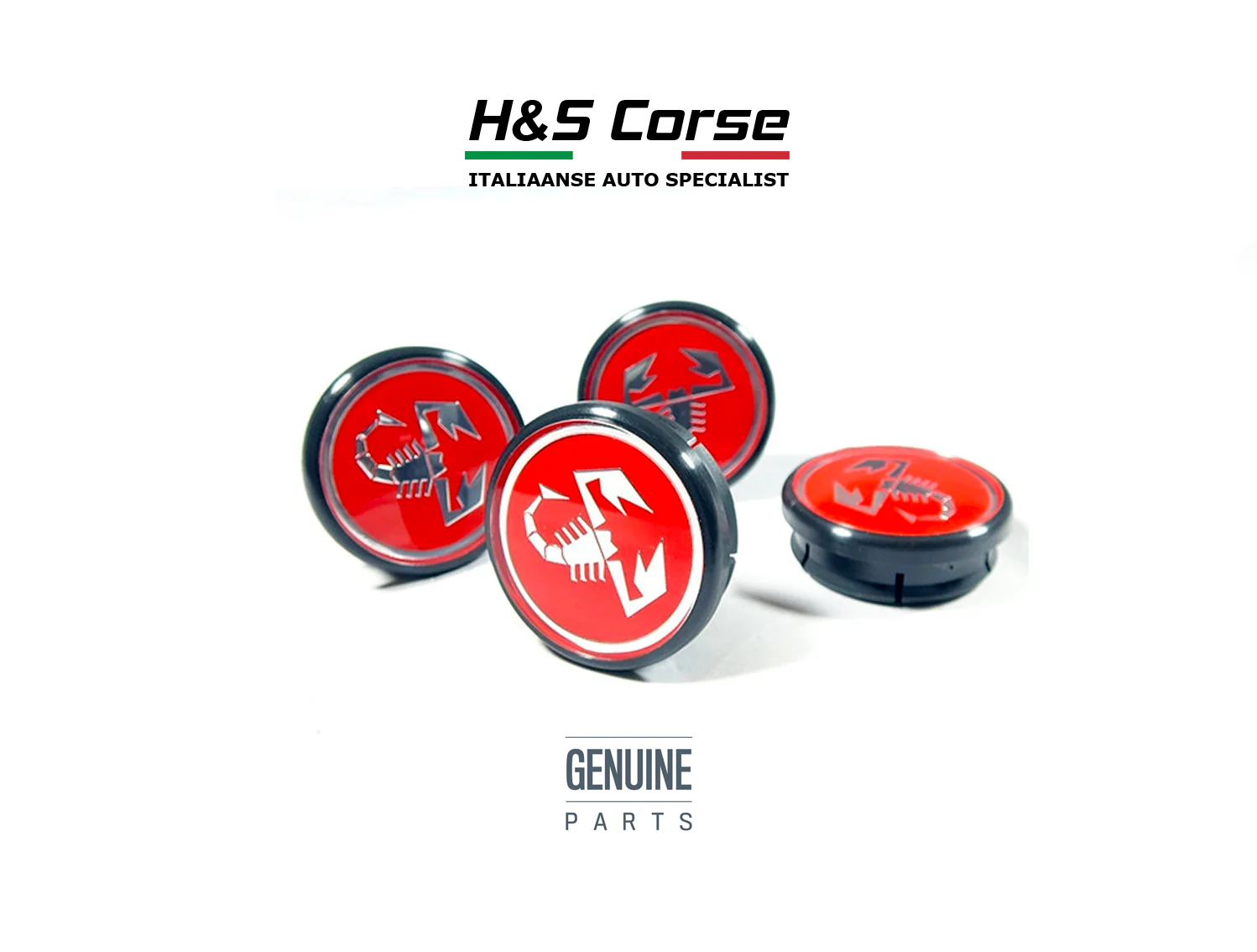Naafkapje Abarth 49MM Rood – Origineel
