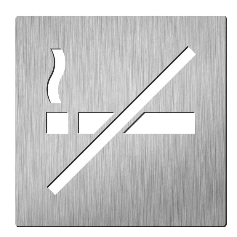 Pictogram niet-roken vierkant | Hardbrass | RVS