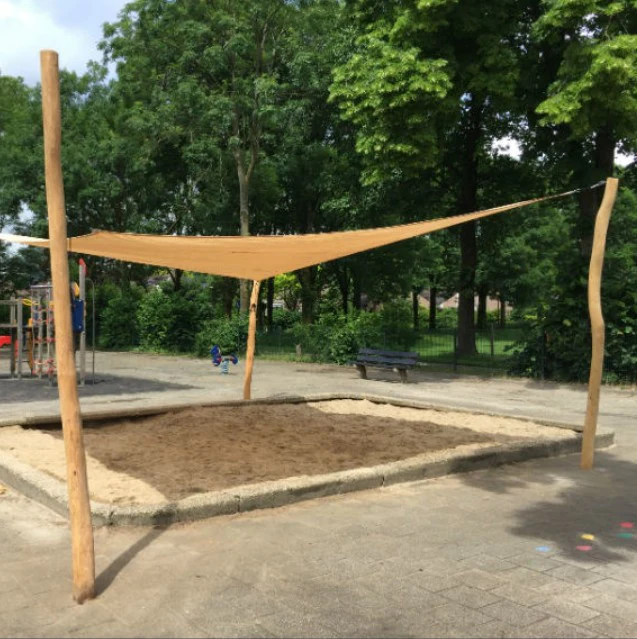 Robinia houten paal voor schaduwdoek
