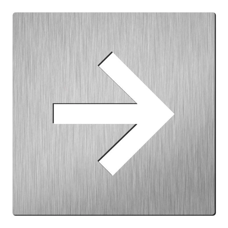 Pictogram pijl vierkant | Hardbrass | RVS