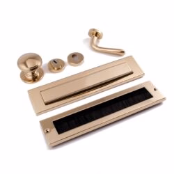 Complete voordeurset PVD | Hardbrass | PVD Messing Rechts
