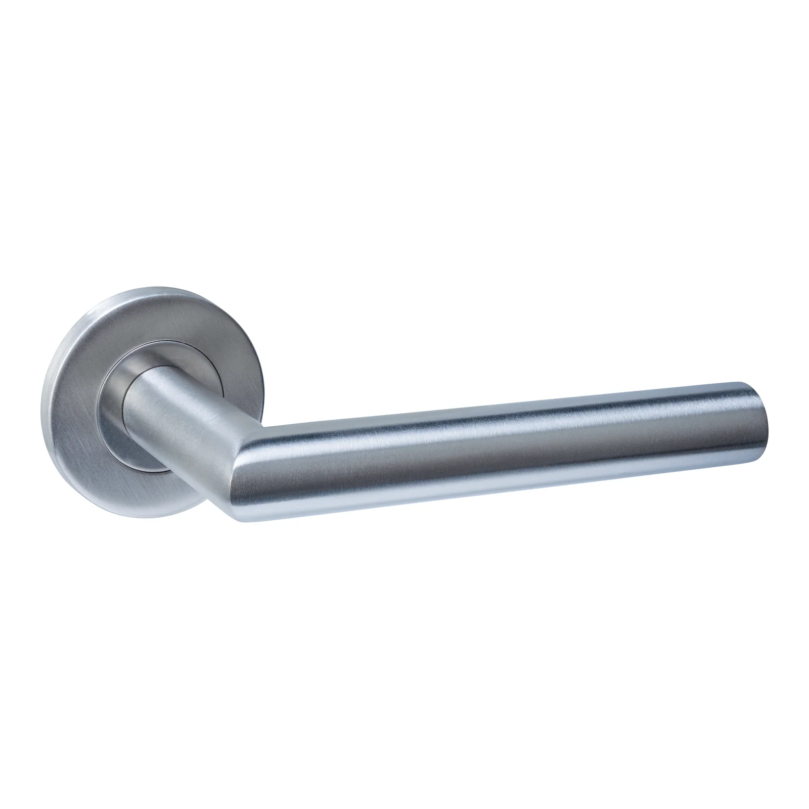 Deurklinken L-haaks rond op rozet | Intersteel | RVS