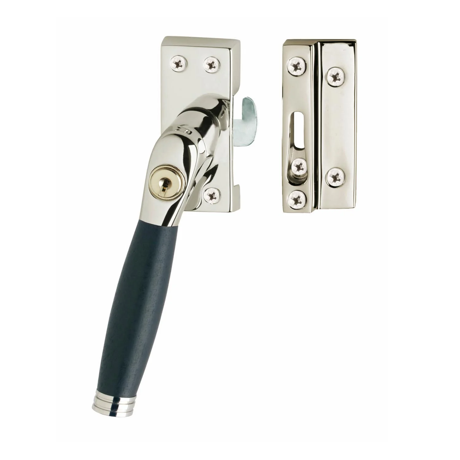 Raamgreep Ton model links of rechts | Intersteel | nikkel / ebbenhout