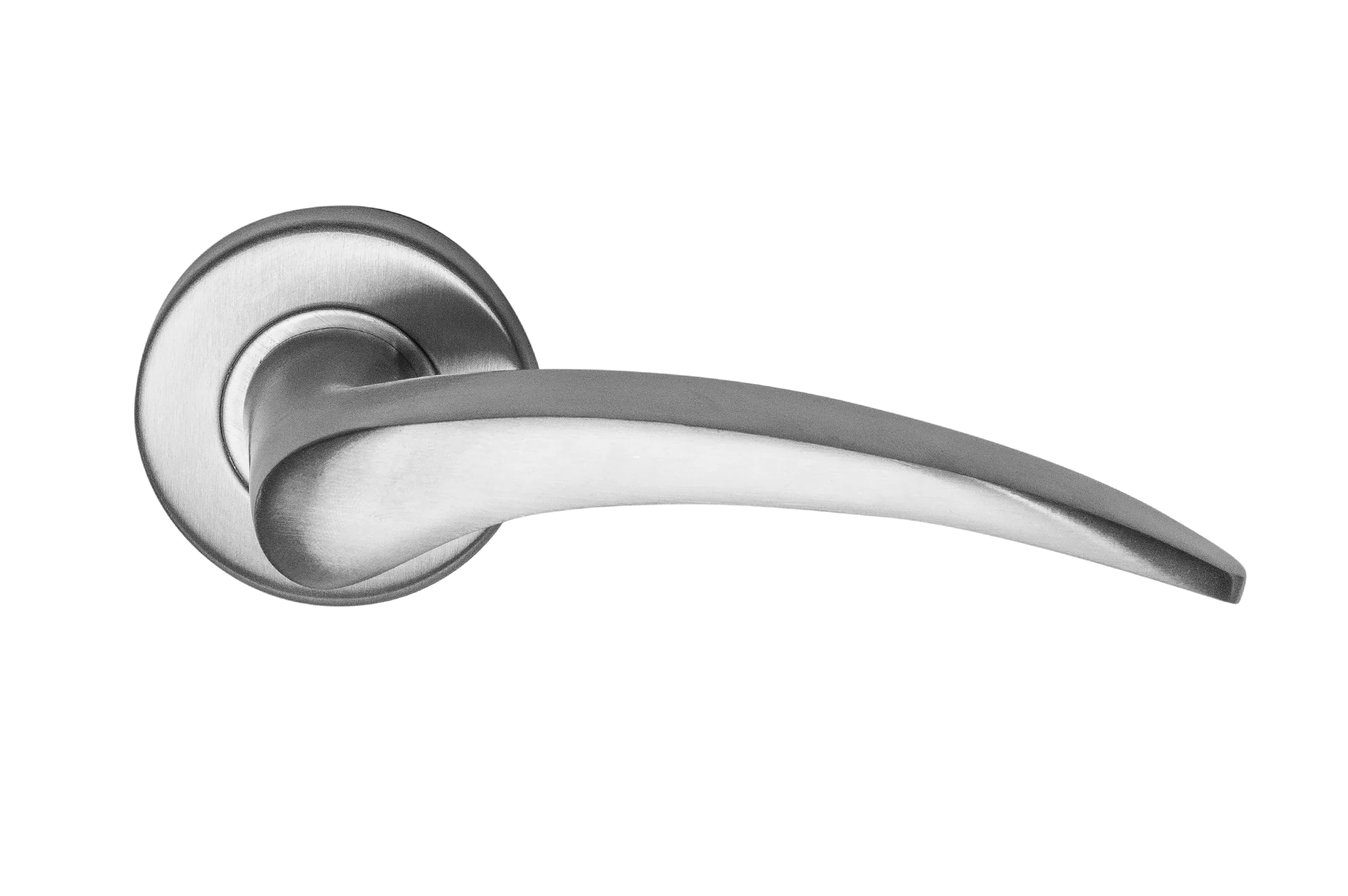 RVS Deurklink Modern – Inclusief Rond Rozet – Massief RVS deurbeslag AVJD