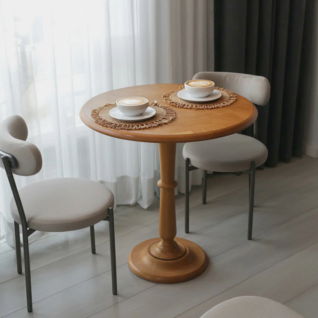 Ronde Bistro Eettafel – Kleine Keuken Ontbijttafel, Compacte Cirkelvormige Eettafel