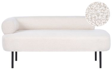Linkszijdige chaise longue MIRMANDE Bouclé Gebroken wit