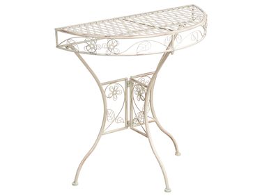 Bistro Table YAVIZA 80 cm 36 cm Metal Light Beige