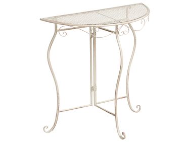 Bistro Table FOLELLI 80 cm 36 cm Metal Light Beige