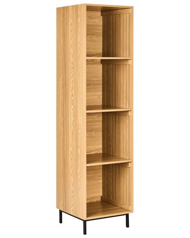 Opbergkast met 4 planken LEANDRO 175 cm Lichtbruin