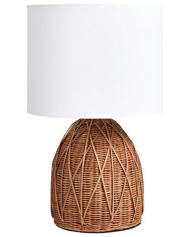 Lampe à poser NILWALA Rotin Naturel
