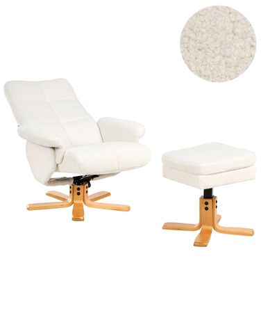 Fauteuil inclinable EPSE Bouclé Blanc cassé