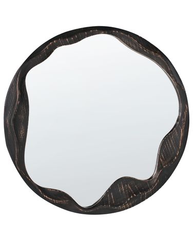 Miroir LANGON 60 cm 60 cm Bois de pin Marron foncé