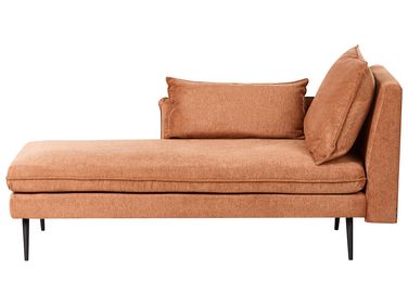 Right-Hand Chaise Longue YERRES Fabric Orange