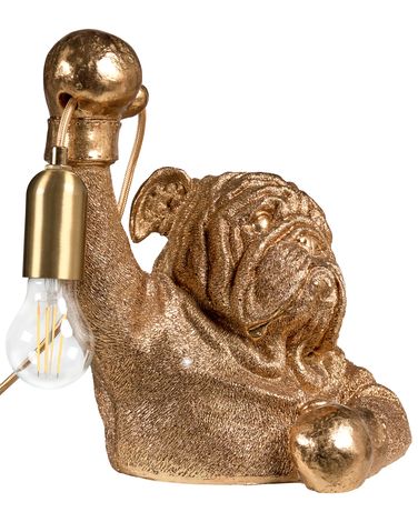 Lampe à poser Chien MIKE Doré