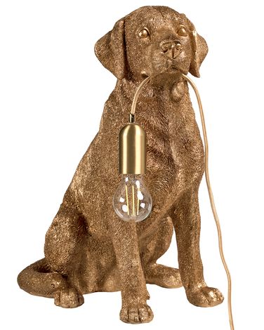 Lampe à poser Chien MARLEY Doré