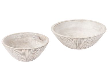 Lot de 2 bols décoratifs SIWA Bois de manguier Marron clair