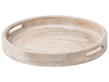 Serving Tray DAMANHUR Mango Wood Light Brown