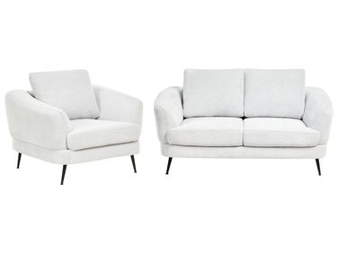 Living Room Set 3 Seater KJAER Fabric Off-White