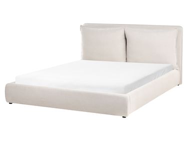 Lit à eau Tissu BAJONNA 160 x 200 cm Beige