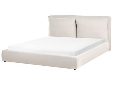 Lit avec sommier Tissu BAJONNA 180 x 200 cm Beige
