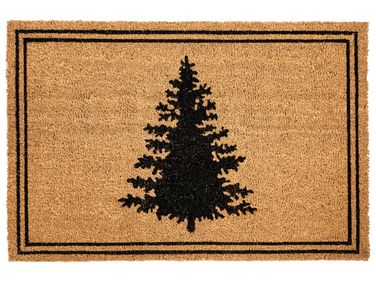 Paillasson MANAPAO Naturel 60 x 90 cm Motif de Noël Fibre de coco