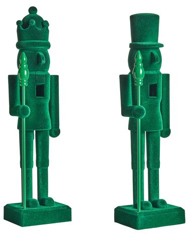 Lot de 2 figurines FLATEY Casse-noisette 40 cm Vert