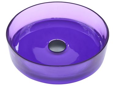 Countertop Basin TOLOSA ⌀ 360 mm Solid Surface Purple