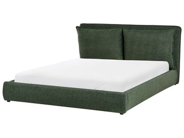 Lit à eau Tissu BAJONNA 160 x 200 cm Vert foncé
