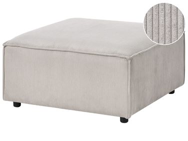 Ottoman ARDAL Velours côtelé Taupe