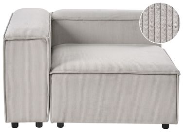 Module d'angle ARDAL Velours côtelé Taupe Côté droit