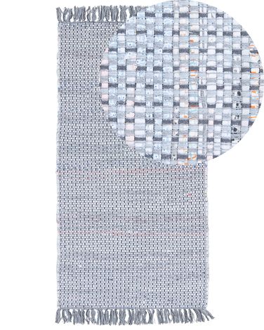 Rug BESNI Grey 80 x 150 cm Cotton