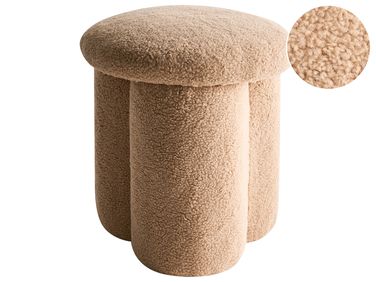 Poef CARRINGTON Bouclé Beige