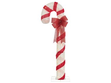 Buitendecoratie LED ALARNI Zuurstok 150 cm Rood