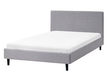 Lit avec sommier Tissu FITOU 120 x 200 cm Gris clair