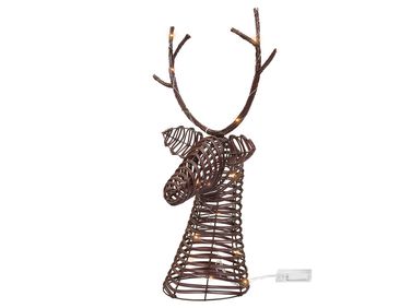 Kerstdecoratie LED DYBESO Rendier 60 cm Donkerbruin