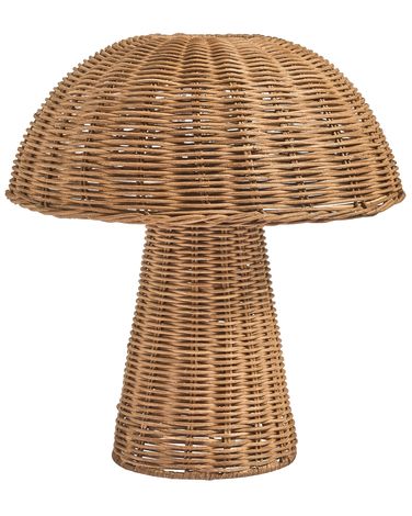 Table Lamp Mushroom ALERO Rattan Natural