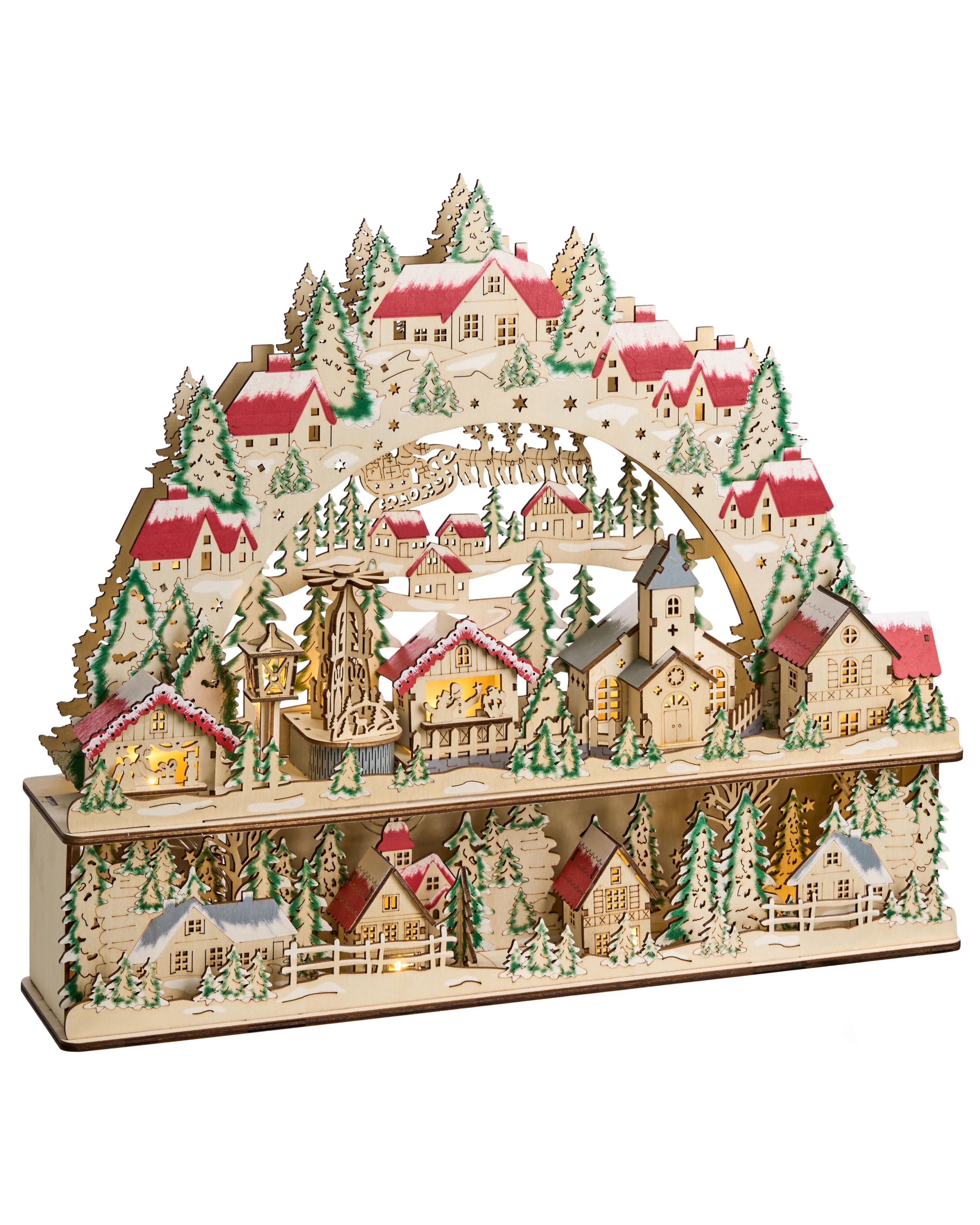 Décoration de Noël LED BOLKESJO 39 cm Marron clair