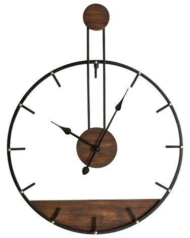 Horloge murale TAUGON 60 cm Métal Noir